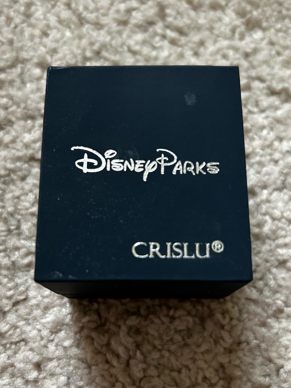 CRISLU Disney Sterling Platinum Gold Ring Disneyland Marquee New Size 7 - Picture 3 of 4